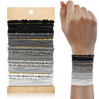 20PCS Boho Hair Accessories, Elastic No-Damage Hair Ties, Cute Bracelets for Women and Girls - All Day Hold for Thick, Thin Hair, and Ponytails