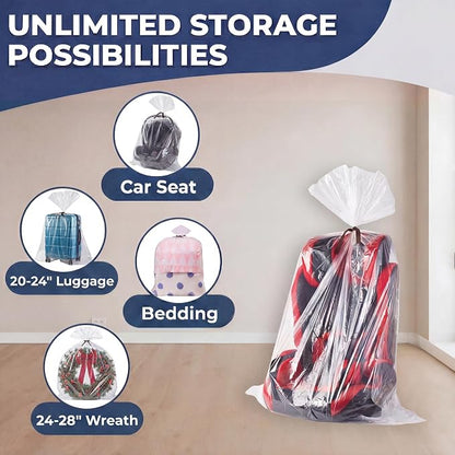 Wowfit Large Storage Bags for Car Seat & Bedding, 5 CT, 1.6 Mil | - Image 5