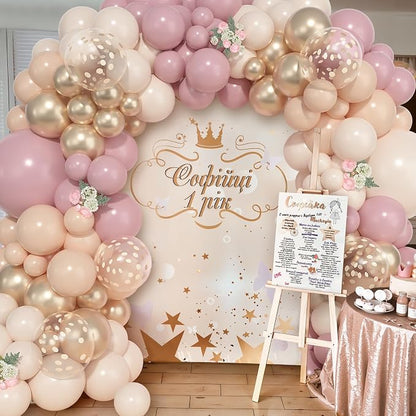 157Pcs Boho Dusty Pink Balloons Arch Garland Kit Different Size | Blush Pink - Image 6