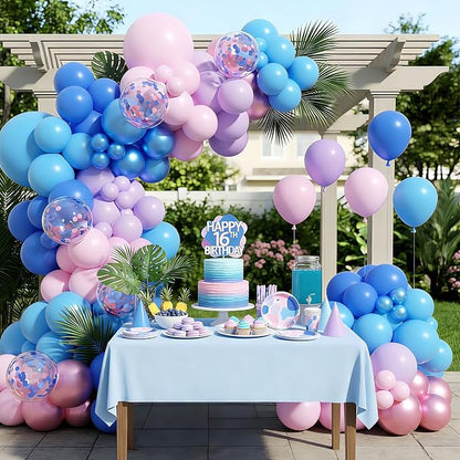 131pcs Pink and Blue Balloon Arch Kit - Image 5