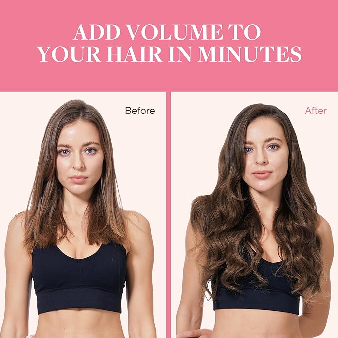 GOO GOO Clip in Hair Extensions Real Human Hair, Remy Human Hair Extensions Clip ins for Women, Natural Human Hair, 22inch 150g 7Pcs, 4A Chocolate Brown