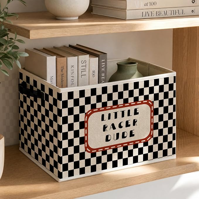 Race Car Boy Nursery Foldable Storage Bins Box - Image 3