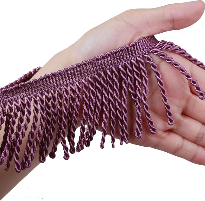 BEL AVENIR Bullion Fringe Trim Curtain Fringes 5 Yard x 2.5 Inches Sewing | by BELAVENIR