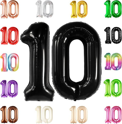 KatchOn Black number 10 balloon 40 Inch by KatchOn