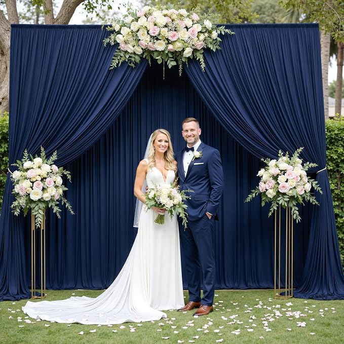 20ft×12ft Navy Blue Backdrop Curtain - Image 2