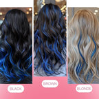 GOO GOO Tape in Hair Extensions Human Hair, Blue, 20inch 30g 10pcs, Colored Tape ins Human Hair Extensions, Silky&Soft Invisible Tape Ins, Hair Highlighted for Party