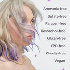 Hally Hair Color Cloud Hair Dye (Purple Avalanche) - Demi-Permanent Foam Hair Color for Women & Men - Mess-Free & Long-Lasting Hair Dye Kit, Hair Coloring Products Wash Out in 4-6 Weeks, Vegan