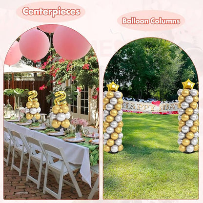 Balloon Stand - Set of 2, 56 Inch Height Adjustable Splicing Metal Pole Balloon - Image 5