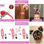 Temporary Hair Color Wax Kit, Stocking Stuffers for Teen Girls, Instant Hair Dye for DIY Hairstyles on Crazy Hair Day, Children's Day, Christmas (Pink)