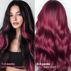 GOO GOO Tape in Hair Extensions Human Hair, Burgundy Red, 12inch 20g 10pcs, Colored Tape ins Human Hair Extensions, Silky&Soft Invisible Tape Ins, Hair Highlighted for Party