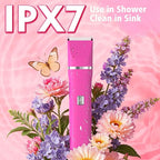 Electric Razors for Women - IPX7 Waterproof Pubic Hair Remover for Shower & Travel, 3-in-1 Bikini Trimmer with Body/Round/Curved Heads, Hypoallergenic Foil & Ceramic Blades, Self-Care Gifts for Her
