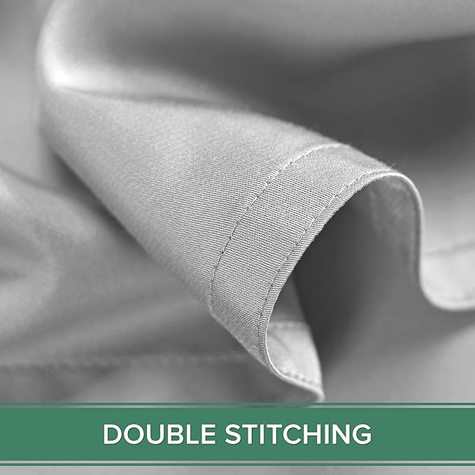 King Pillowcases by Pure Bamboo, Genuine 100% Organic Viscose Derived from Bamboo, Luxuriously Soft & Cooling, Double Stitching, Envelope Closure (2 King Pillowcases, Silver Pearl)