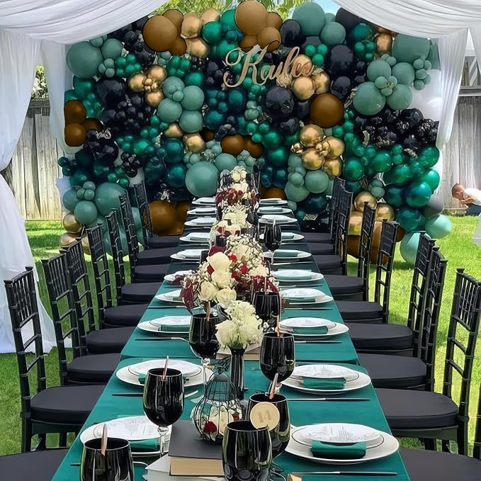 Green and Brown Balloons, Camo Balloons Camouflage Party Balloons Green Black - Image 6