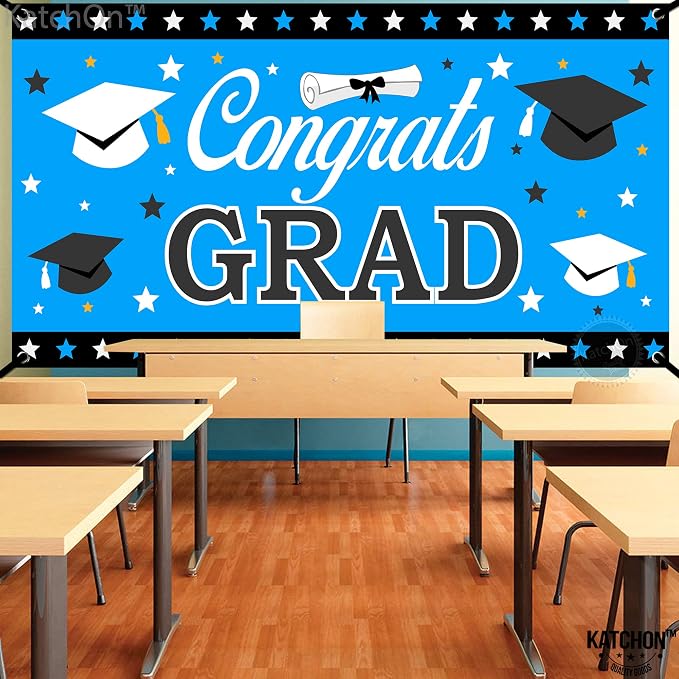 KatchOn Congrats Grad Banner 72x44 Inch | Graduation Banner, Congratulations - Image 6