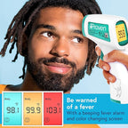 Infrared Forehead Thermometer for Adults and Infants, Touchless iProven Thermometer, 1sec Instant Accurate Readings, 3 in 1 Including Fever Alarm, Silent & Memory Mode