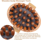 OWIIZI Wooden Scalp Brush Massage Body Tools, Wood Massager for Head Hair Growth Belly Fat Cellulite Multi Functional Air Cushion Massager for Men Women Elder