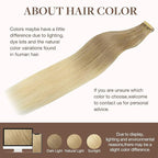 GOO GOO Tape in Hair Extensions Human Hair, O18G/22G Ombre Beige Blonde with Ash Highlights, 18inch 50g 20pcs, Skin Weft Seamless Invisible, Silky Straight with Thick Ends, Remy Human Hair