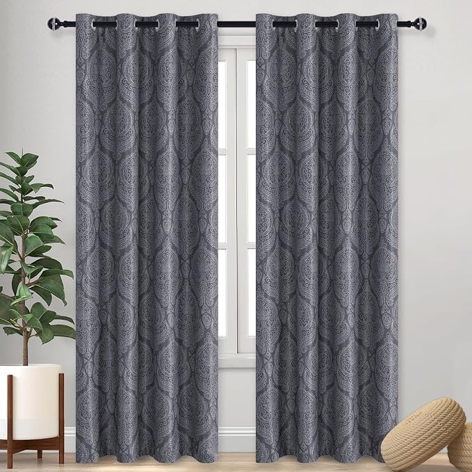 DWCN Grey Room Darkening Curtains by DWCN