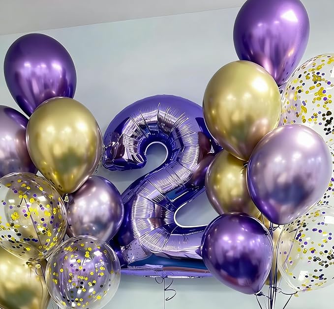 Numbers 10 Balloon 40Inch Purple Balloons - Image 2