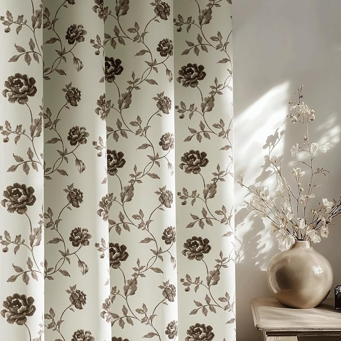 Beauoop Floral 100% Blackout Curtains by Beauoop