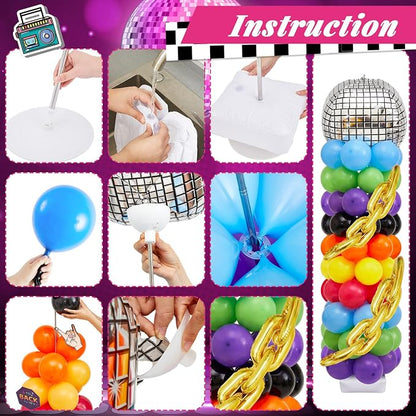 Gejoy 2 Set 80s 90s Balloon Column Stand Kit - Image 6