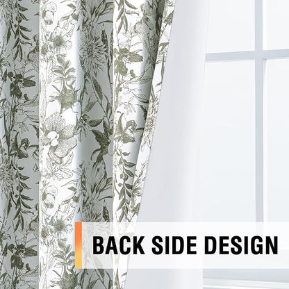 H.VERSAILTEX Blackout Curtains 96 Inch Length 2 Panels Set Floral Print Curtain - Image 5