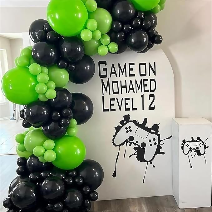 Green and Black Balloons, Gamer Latex Balloon - Image 7