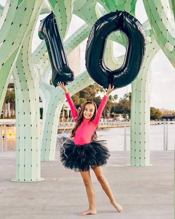 40 Inch Black Number 9 Balloons Helium Giant Black 9 Balloons - Image 4
