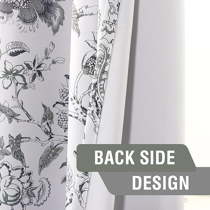 H.VERSAILTEX Blackout Curtains 84 Inch Length 2 Panels Set Floral Print Curtain - Image 6
