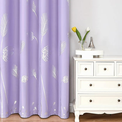 Lilac Blackout Curtains 96 Inches Long, Grommet Curtains - Image 2