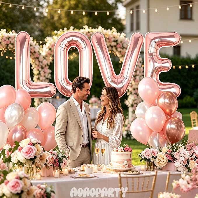 Letter Balloons Rose Gold 40 Inch Y Large Big Foil Mylar Balloon | - Image 5
