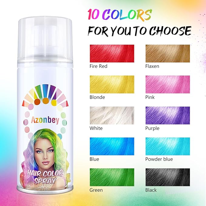 Halloween Hair Spray,Temporary Hair Color Spray for Women Kids Men,Washable Hairspray,Colored Hair Spray,Color Hairspray for Halloween,Party,Cosplay,Christmas Day (Blue)