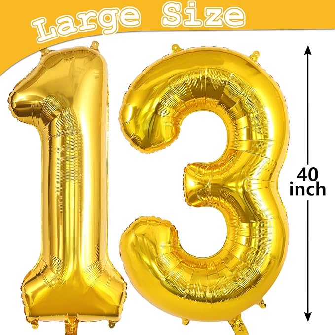 13 Balloon Numbers, Large 13 or 31 Foil Balloons, Big Number Balloon 40 Inch - Image 5