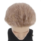 H&Bwig Men Short Toppers Hairpiece Clip in Hair Extensions for Covering White Loss Hair Toupee (Blonde6060#8-26-613)