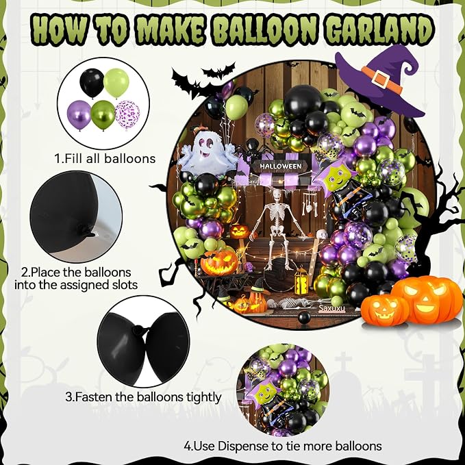 Halloween Balloon Arch Garland Kit - Image 3