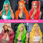 Pink Lace Front Wig Human Hair 12A 13x4 200 Density Body Wave Pink Frontal Hd Lace Pre Plucked With Baby Hair Glueless Wig 32 Inch