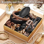 Hair Accessories Kit for Women, 27 PCS Set Included Hair Scrunchies, Claw Clips, Bow Clips, Hair Brush and Headband Hair Gift for Women (Neutral Color)