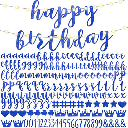 TaoBary 167 Pcs DIY Banner Kit Happy Birthday Glitter Banner Customizable by TaoBary