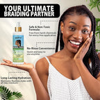 Rinse-Free Shampoo for Braid No Water Shampoo for Locs, Twists, Weaves, Dreadlock, Dry Spray for BuildUp, Odor, Itch& Flakes, No Residue Chemical Free- Cotton Pads Rounds for Briads, Scalp, Face Clean