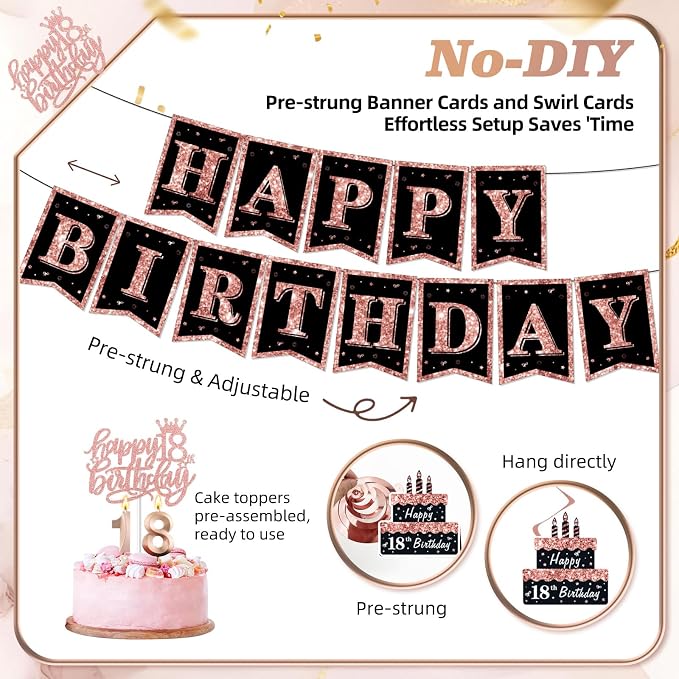 50Pcs 18th Birthday Decorations - Image 2