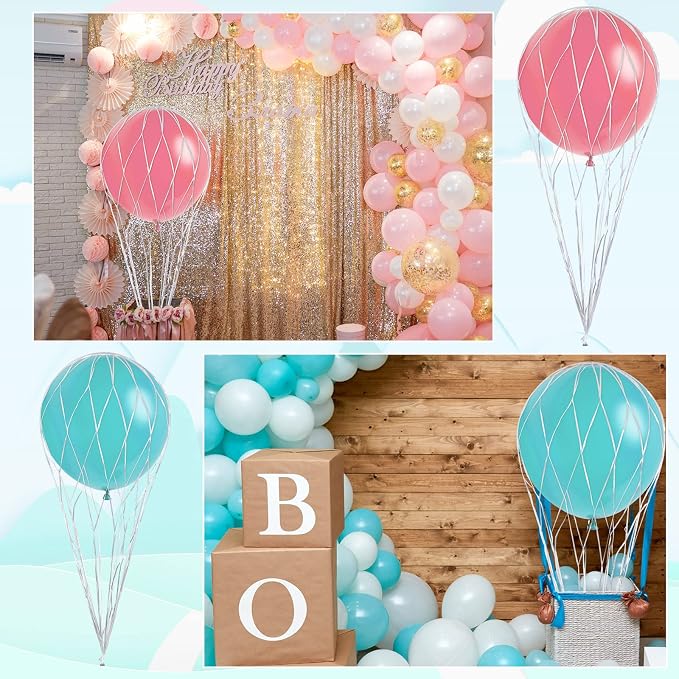 Deekin 4 Pcs Hot Air Balloons Net 36'' Hot Air Balloon Drop Net - Image 6