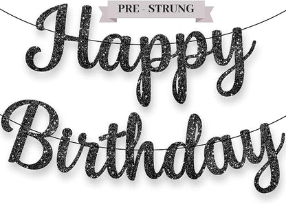 KatchOn Glitter Cursive Happy Birthday Banner- 10 Ft, Birthday Decorations | by KatchOn