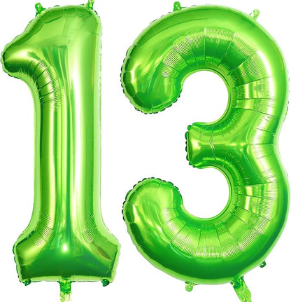 13 Balloon Numbers, Large 13 or 31 Foil Balloons, Big Number Balloon 40 Inch by TOTAFAM