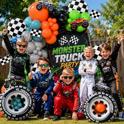 171Pcs Monster Truck Balloons Garland Arch Kit - Image 4