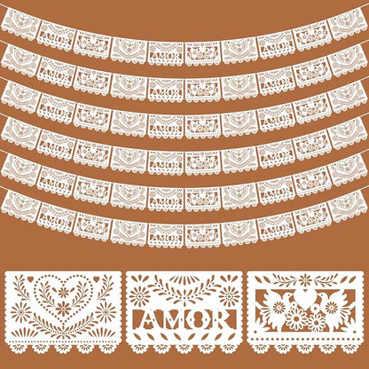 TaoBary 6 Pcs Papel Picado Mexican Wedding Cielito Lindo Party Decor 118 Feet by TaoBary