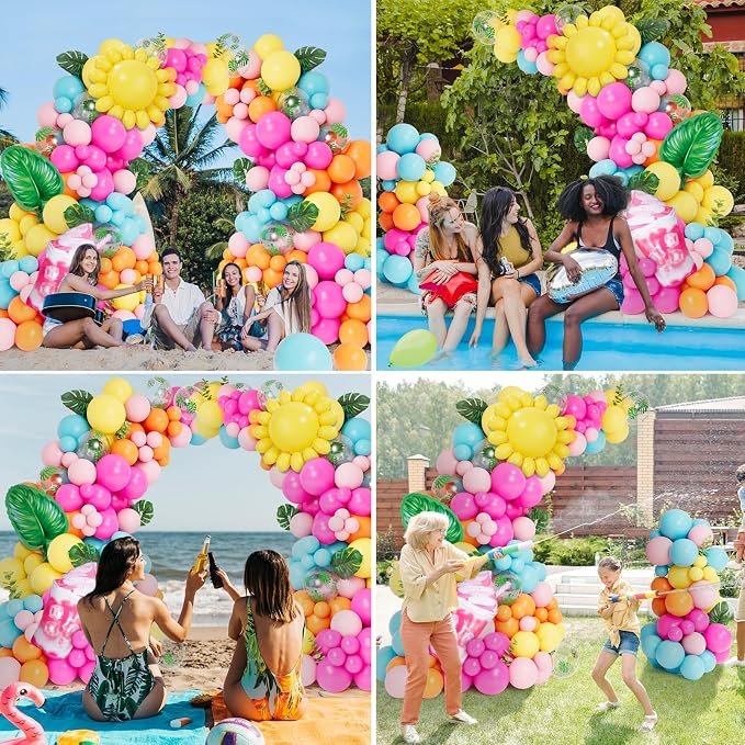DBKL Tropical Balloon Arch Garland Kit, Luau Hawaiian Party Decorations - Image 4