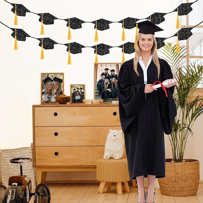 Graduation Decorations 2026, Pre-strung Double-sided Glitter Graduation Banner - Image 6