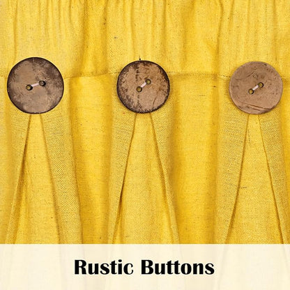 Farmhouse Valance Curtains, Boho Cotton Linen Kitchen Valance, Country Rod - Image 4