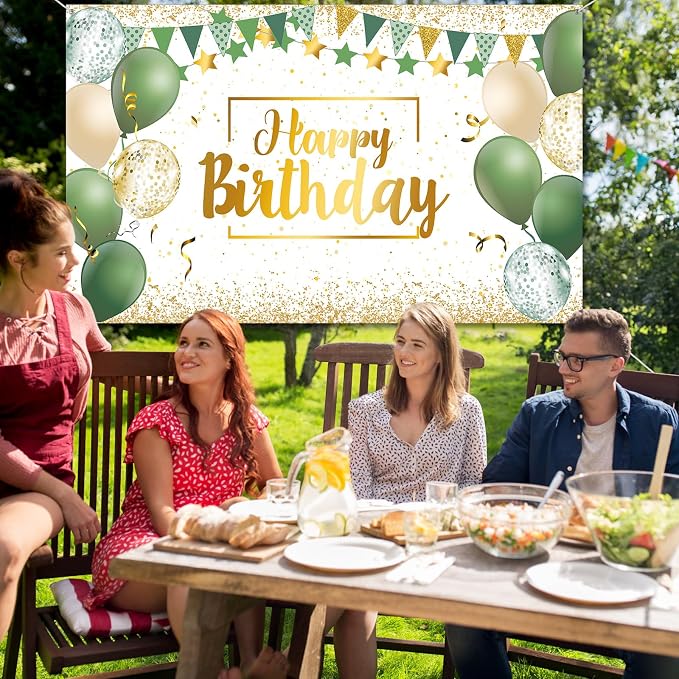 Tatuo Happy Birthday Decorations Backdrop Banner - Image 6