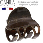 Camila Paris CP3128 French Hair Clip for Women, Small Brown Girls Hair Claw Clips Fashion Durable Hair Accessories for Women, Luxury Ladies Strong Hold No Slip Grip Clamp, Made in France